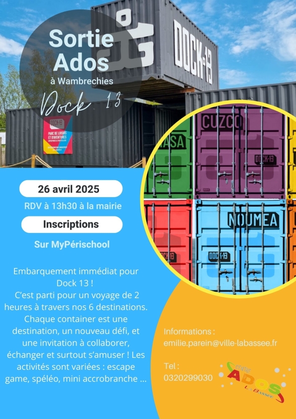 Sortie Ados Dock 13