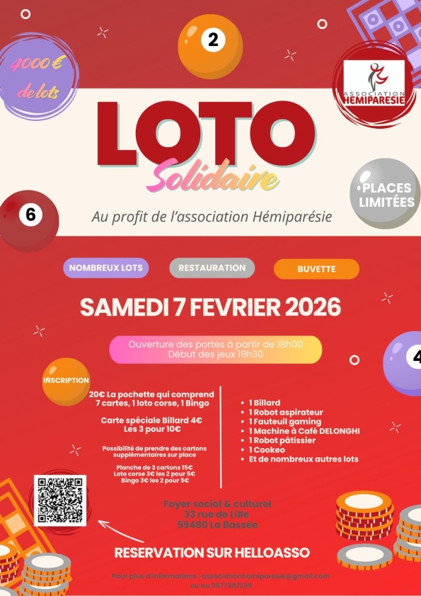 Loto solidaire de l'association Hémiparésie